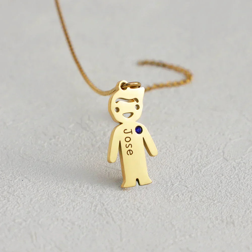 Colar Feminino Personalizado Meus Filhos Banhado