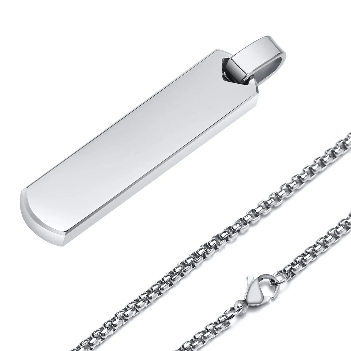 Colar Masculino Tag Personalizada Letra Banhado