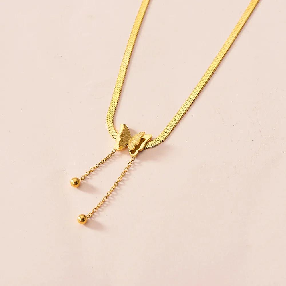 Colar Feminino de Luxo Aço Banhado