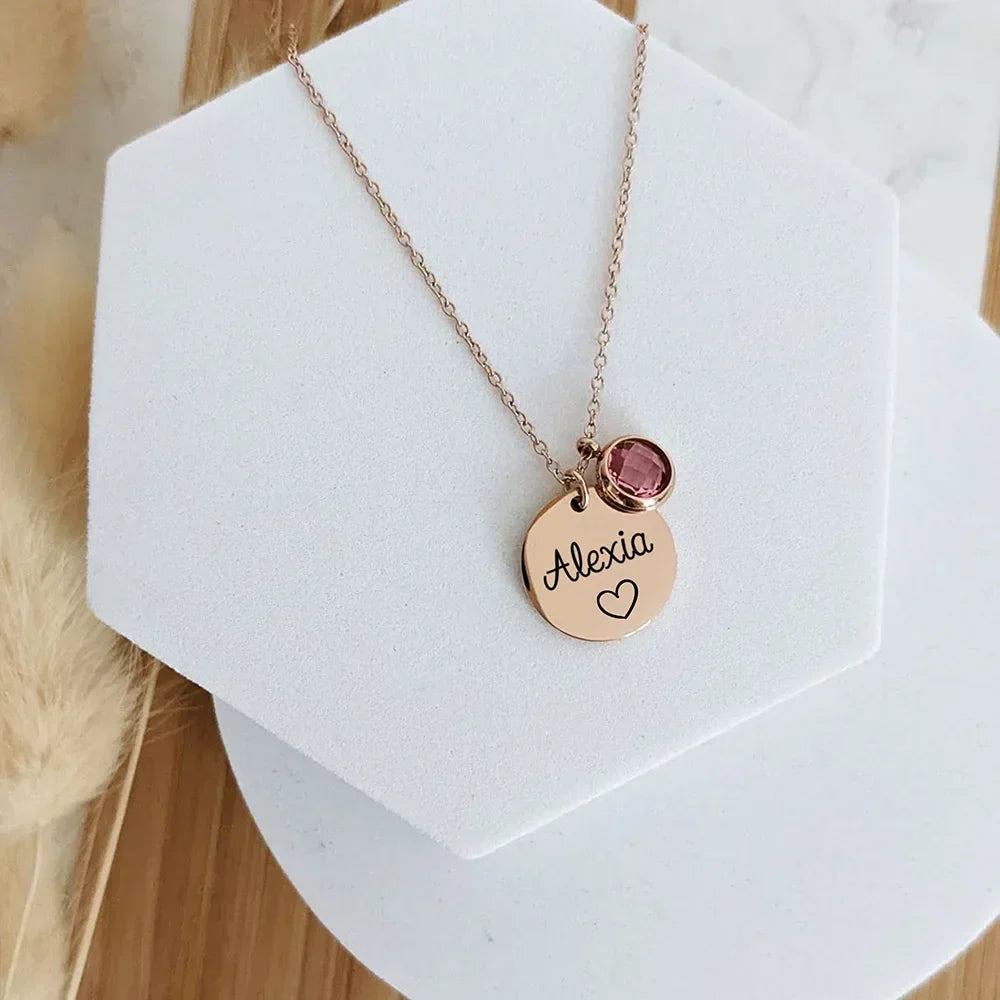 Colar Feminino Personalizado Delicado Aço Banhado