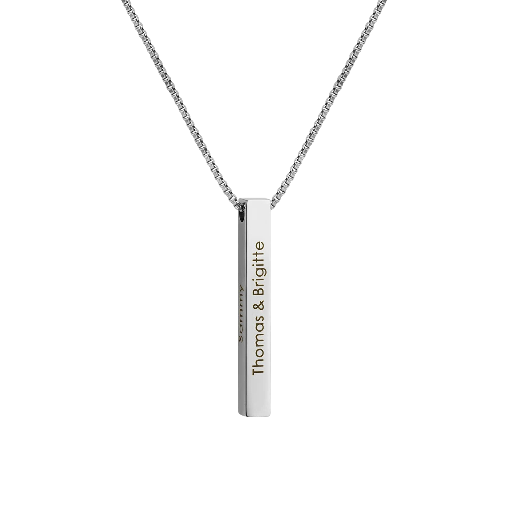 Colar Masculino 4d Nome Personalizado Banhado