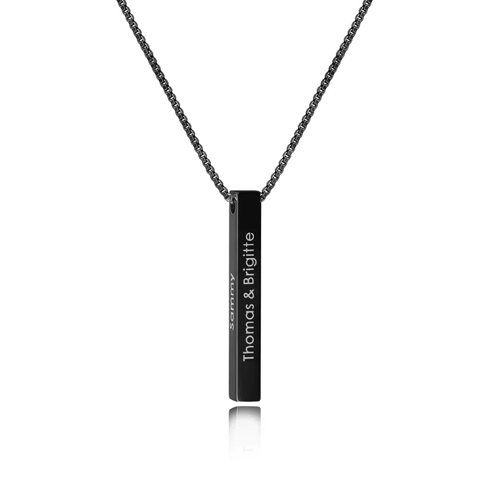 Colar Masculino 4d Nome Personalizado Banhado