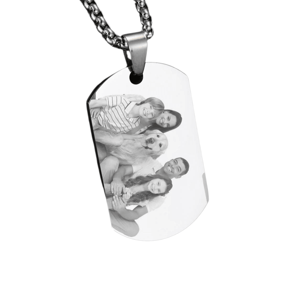Colar Tag Exercício Família Personalizado Banhado