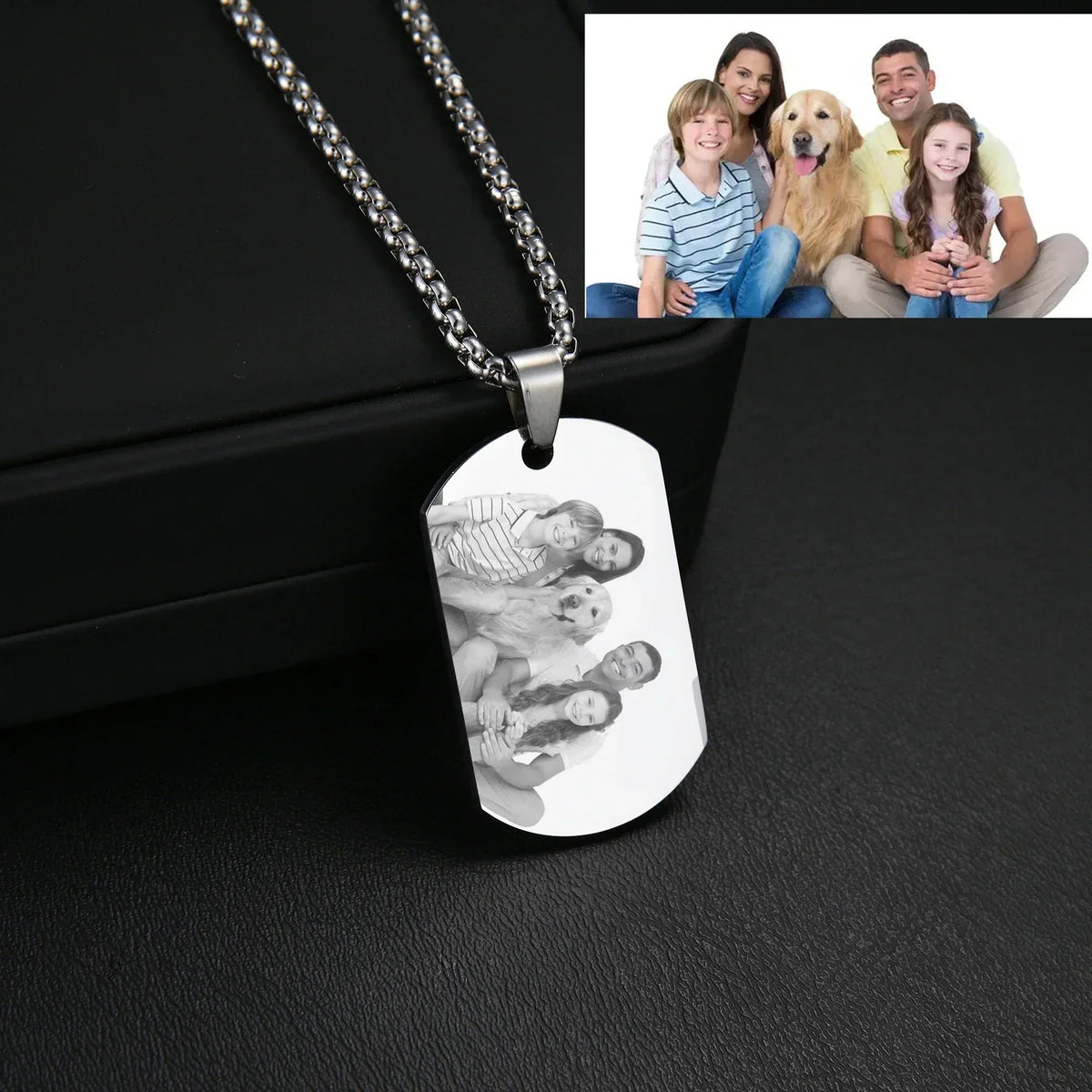 Colar Tag Exercício Família Personalizado Banhado
