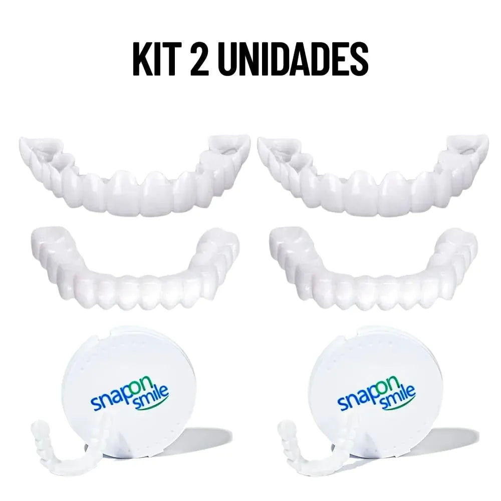 Kit com 2 Placas Dentais de Cerâmica Brancas – PARA TODAS ARCARIAS – Sorriso Perfeito com Praticidade