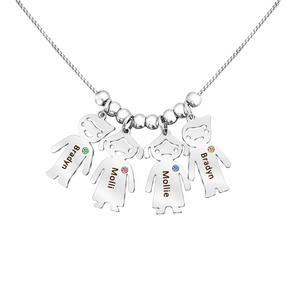 Colar Feminino Personalizado Meus Filhos Banhado
