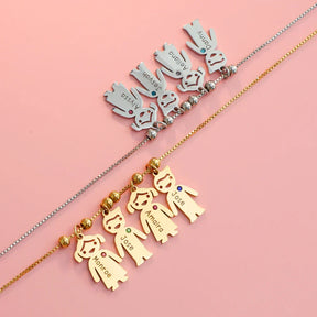 Colar Feminino Personalizado Meus Filhos Banhado