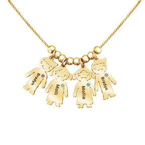 Colar Feminino Personalizado Meus Filhos Banhado