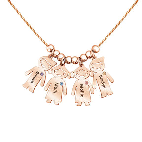 Colar Feminino Personalizado Meus Filhos Banhado